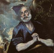 El Greco The Tears of St Peter of all the old masters oil painting on canvas